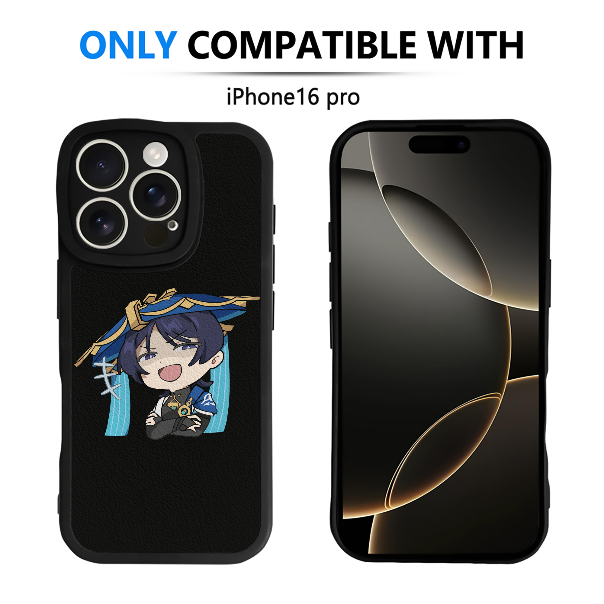 げんし神 さんペい genshin Sanpei 【iPhone 16シリーズ対応】シリコンスマホケース（レザー調） 材質：シリコン
